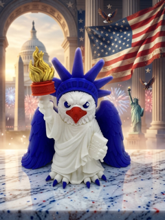 Liberty Eagle Statue – Blue Dress Edition | Americana 250th Anniversary