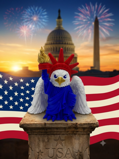 Liberty Eagle Statue – Blue Dress Edition | Americana 250th Anniversary