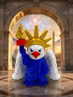 Liberty Eagle Statue – Blue Dress Edition | Americana 250th Anniversary