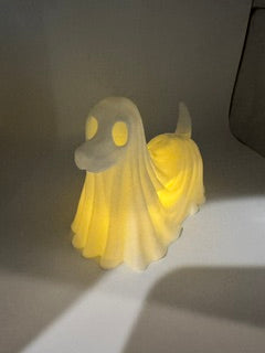 Dachshund Ghost – Tea Light Figurine | Halloween & Home Décor 3D Printed
