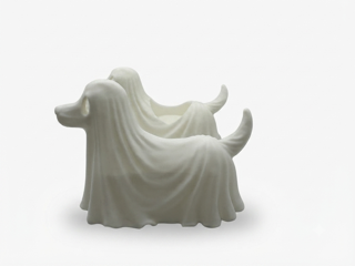 3D Printed Dachshund Ghost – Figurine | Halloween & Home Décor