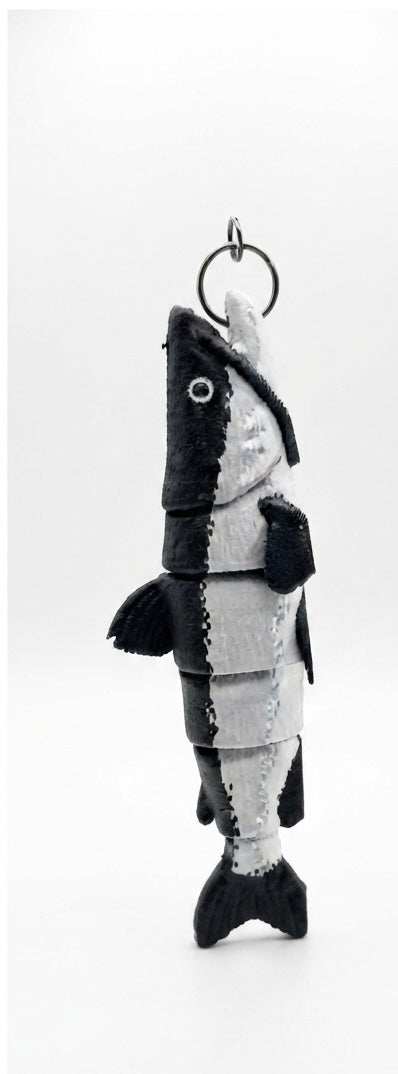 Articulated Catfish Keychain | 4.5" 3D-Printed Fishing Gift