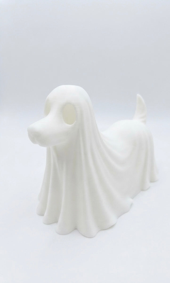 3D Printed Dachshund Ghost – Figurine | Halloween & Home Décor