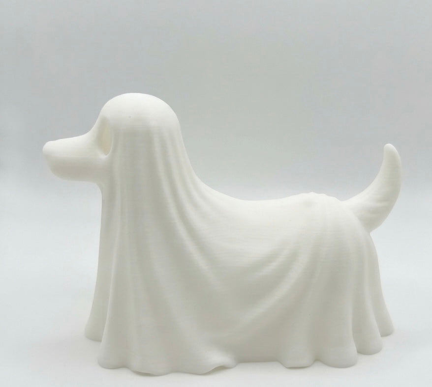 3D Printed Dachshund Ghost – Figurine | Halloween & Home Décor