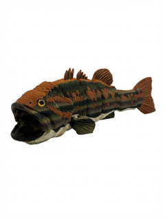 Articulated Largemouth Bass Figurine – 9" with Glass Eyes