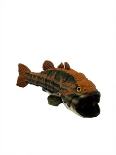 Articulated Largemouth Bass Figurine – 9" with Glass Eyes