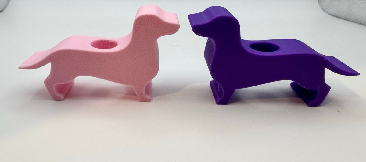 3D Printed Dachshund & Paw Straw Toppers – Mix & Match Colors