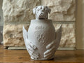 Pet Memorial Urn with Sculpted Hands & Paw Print – Multiple Breeds Available